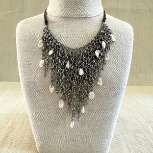 J Jill Mother of Pearl Statement Necklace